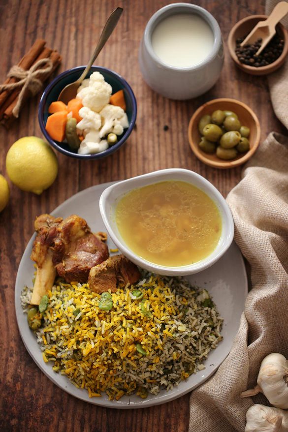 Baghali Polo Recipe (Persian Dill Rice With Fava Beans)