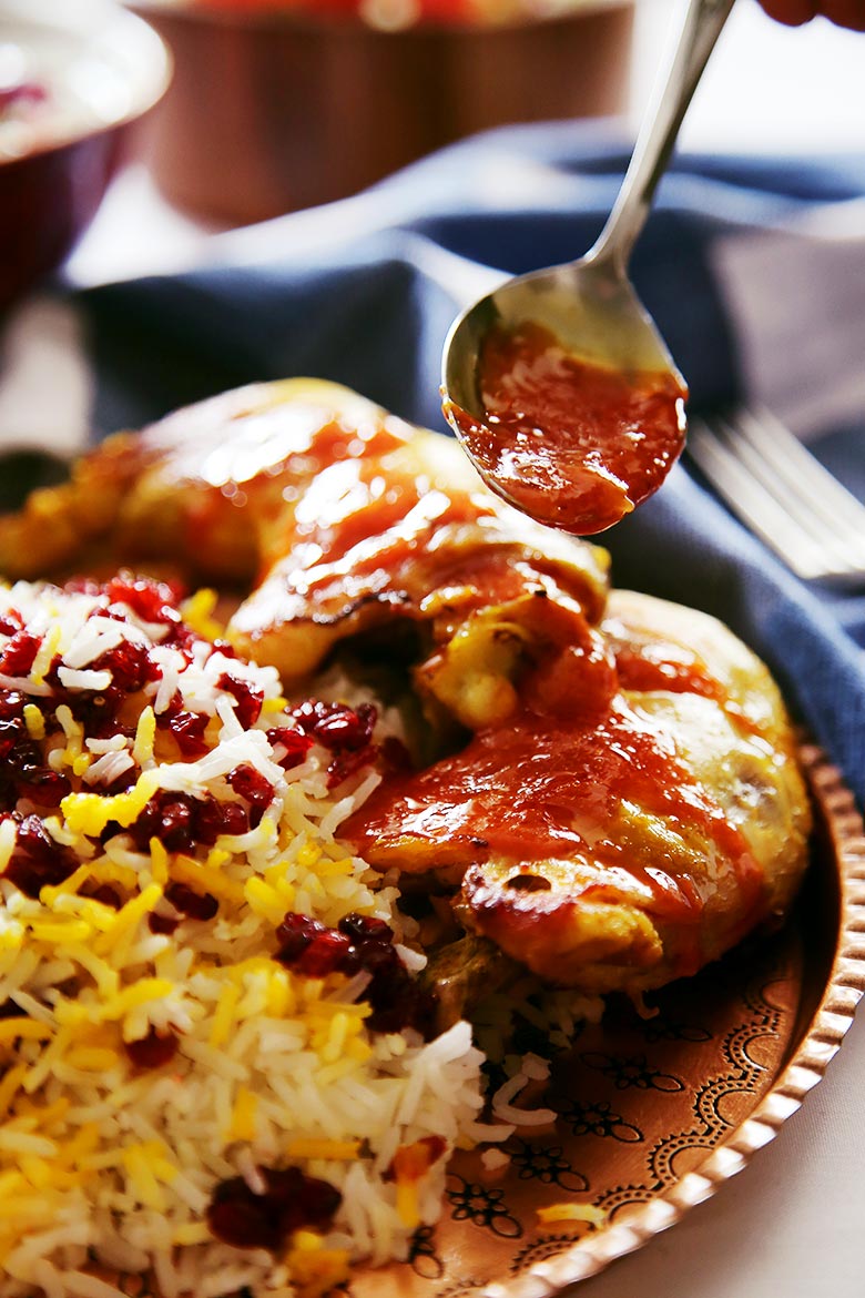 Zereshk Polo Morgh Recipe (Persian Barberry Rice With Chicken)