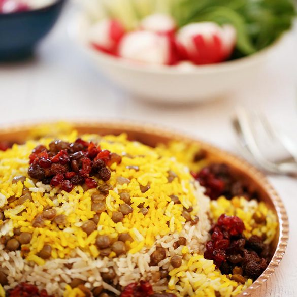 Adas Polo Recipe (Persian Lentil and Rice)