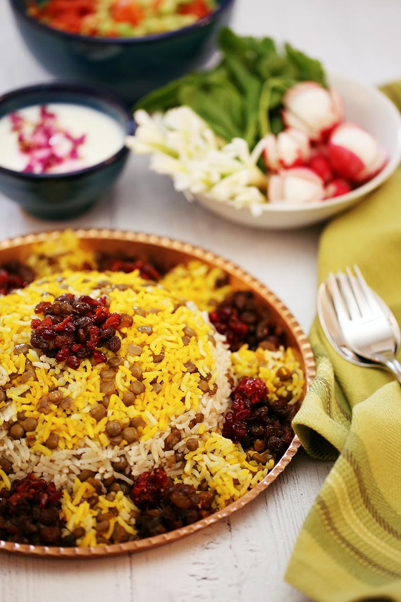 Adas Polo Recipe (Persian Lentil and Rice)