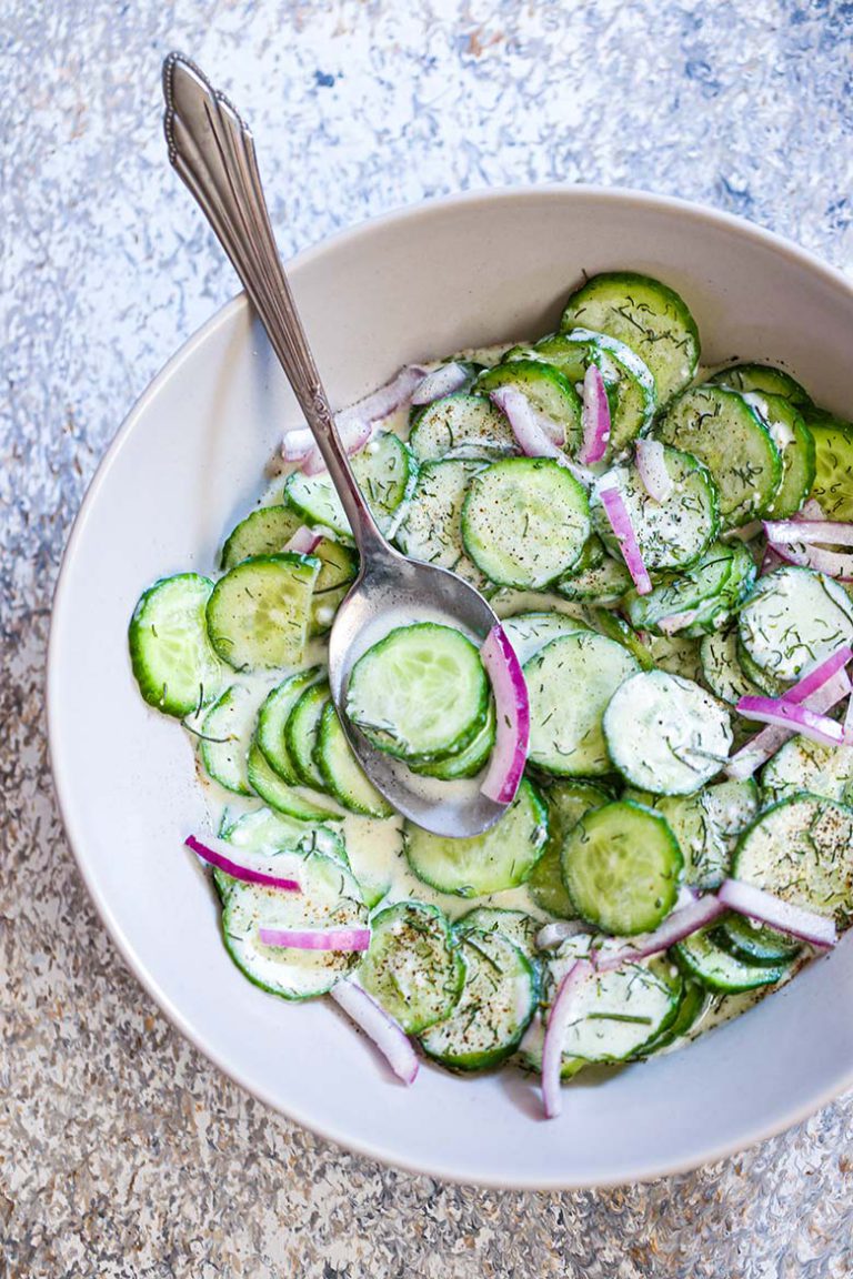 German Cucumber Salad With Mayonnaise