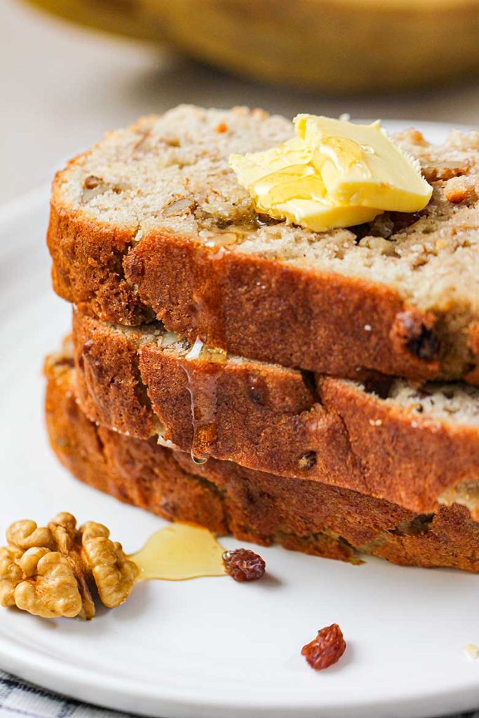 Walnut Raisin Banana Bread Recipe