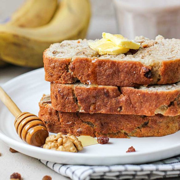 Walnut Raisin Banana Bread Recipe