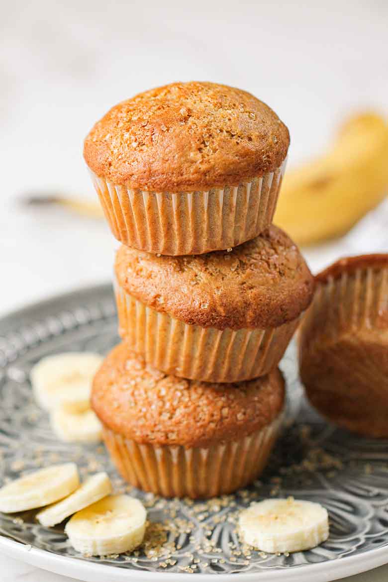 Banana Muffins With Oil and Brown Sugar