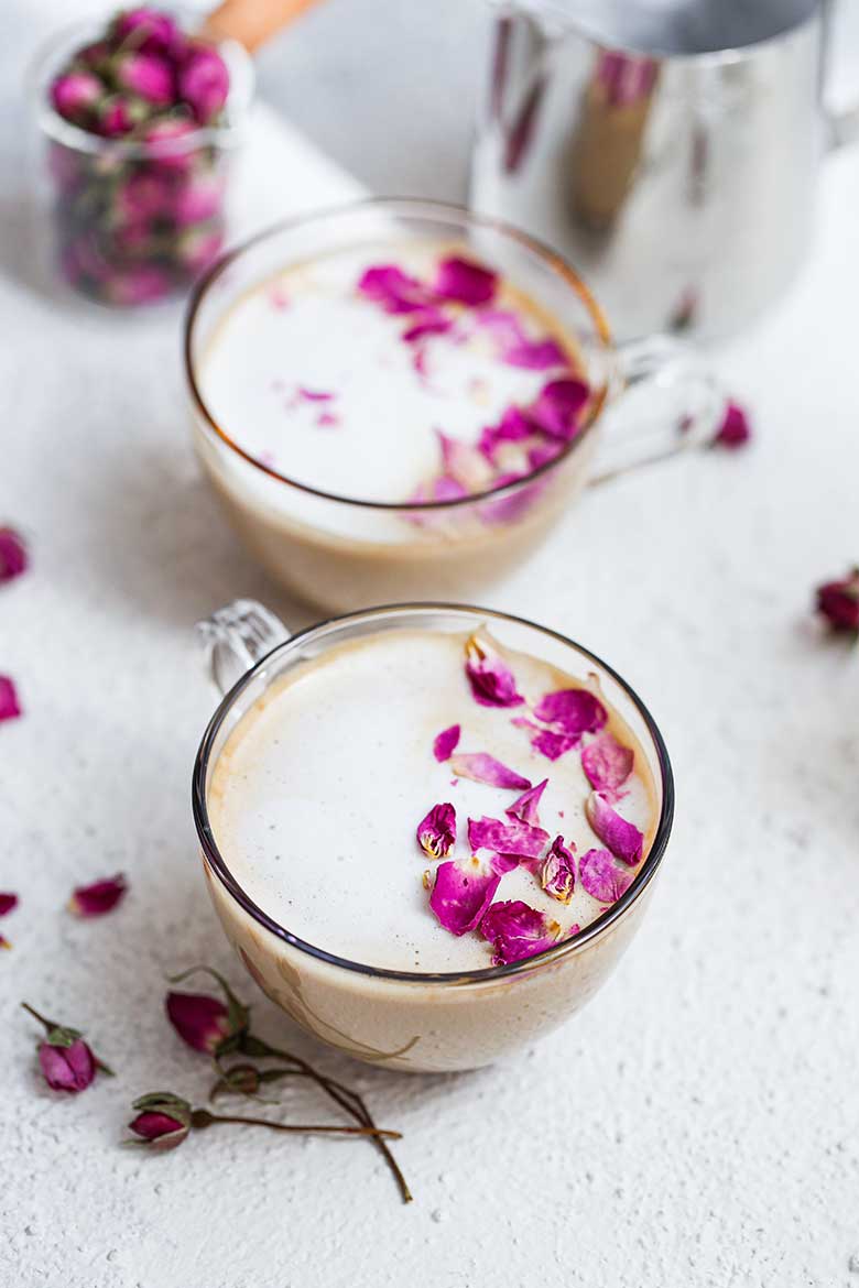 Rose Tea Latte A Soothing Experience - Adriana's Best Recipes