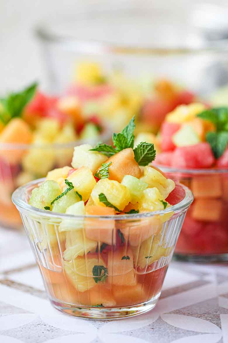 Melon and Pineapple Fruit Salad Recipe