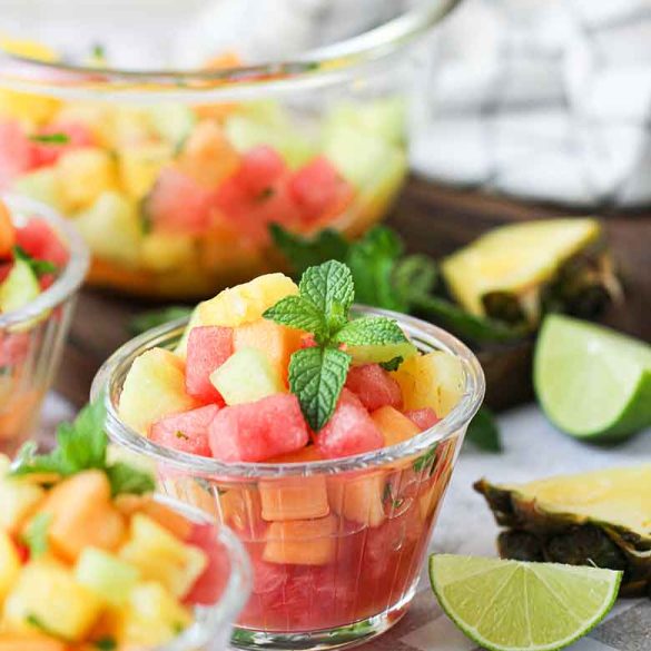 Melon and Pineapple Fruit Salad Recipe