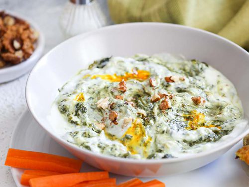 Hazelnut Spinach Greek Yogurt Dip - Cheftini