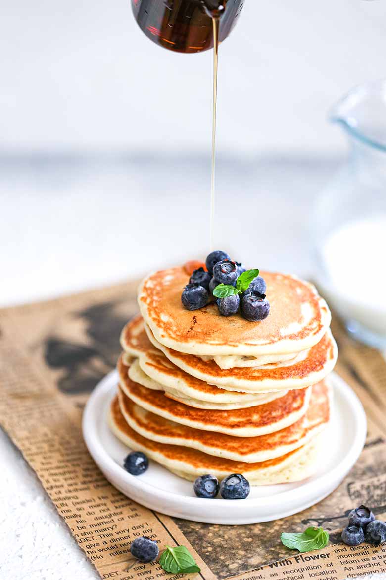 Extra Fluffy Blueberry Pancakes Recipe
