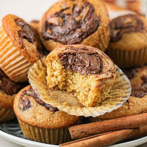 Pumpkin Nutella Muffins Without Butter