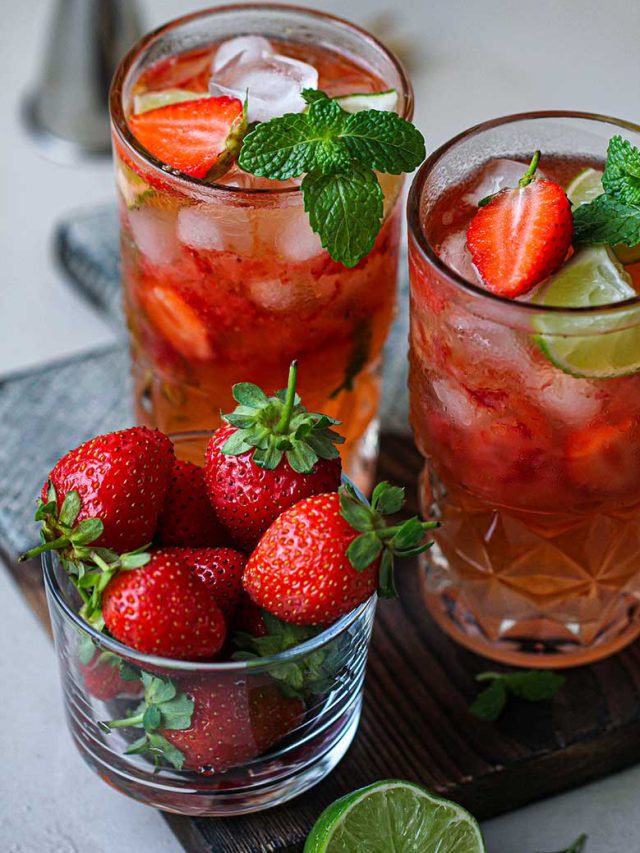 Strawberry Mocktail With Sprite
