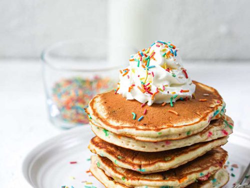 Birthday Cake Mix | Protein Pancakes | Shop Now | Flourish Pancakes