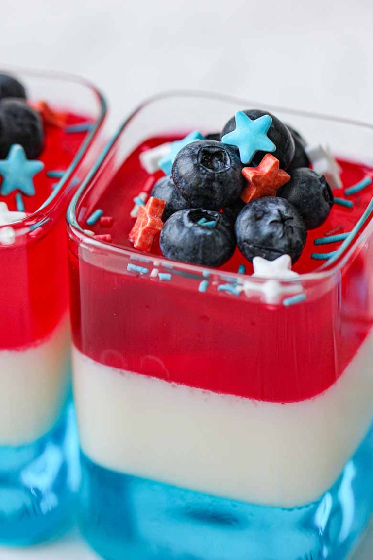 4th of july jello with fruit