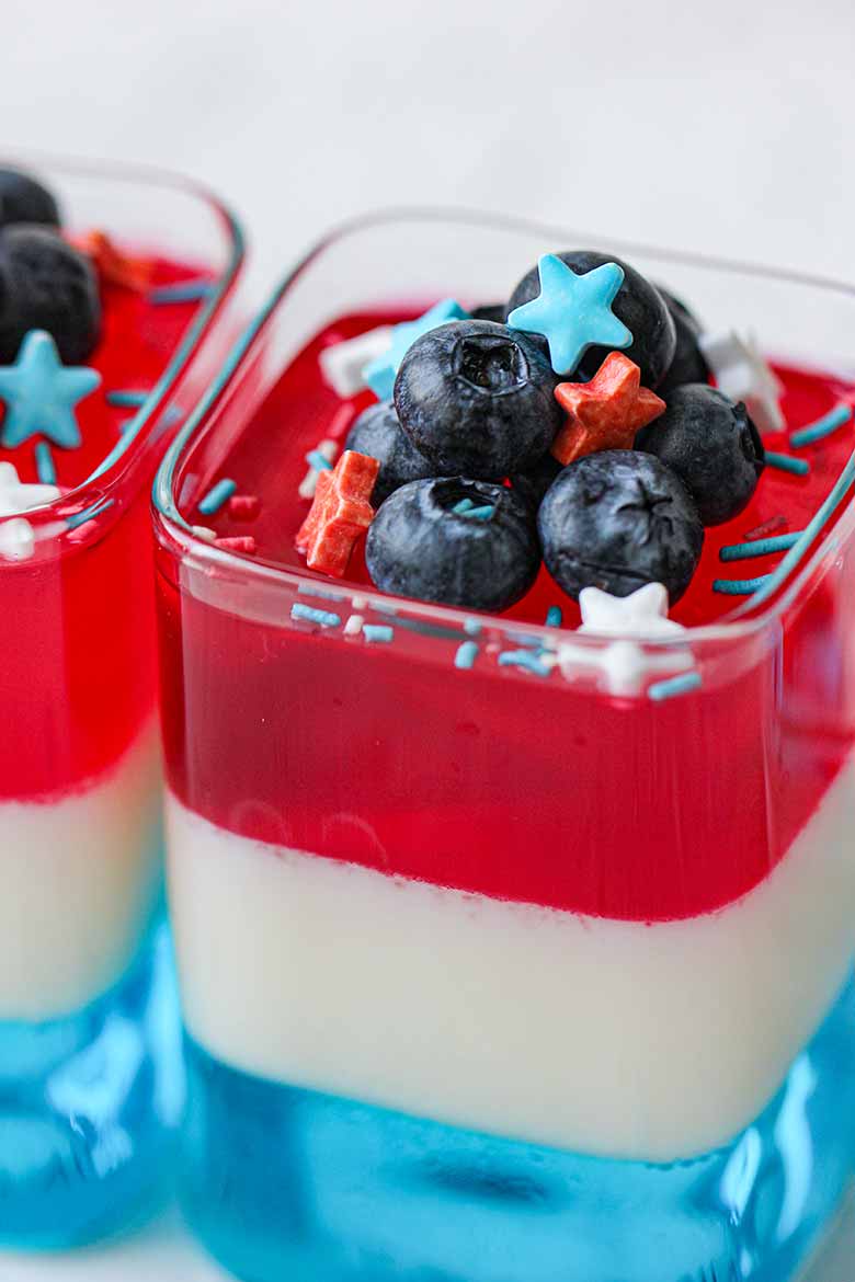 4th of July Jello Cups 