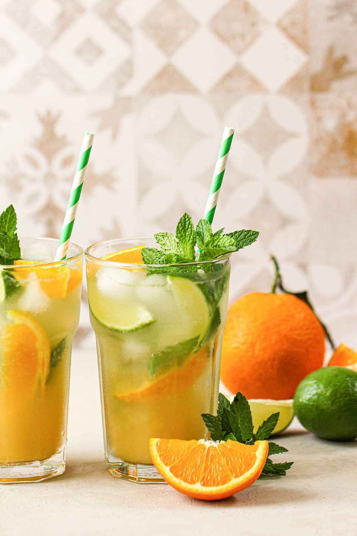 Orange Mojito Mocktail With Sprite