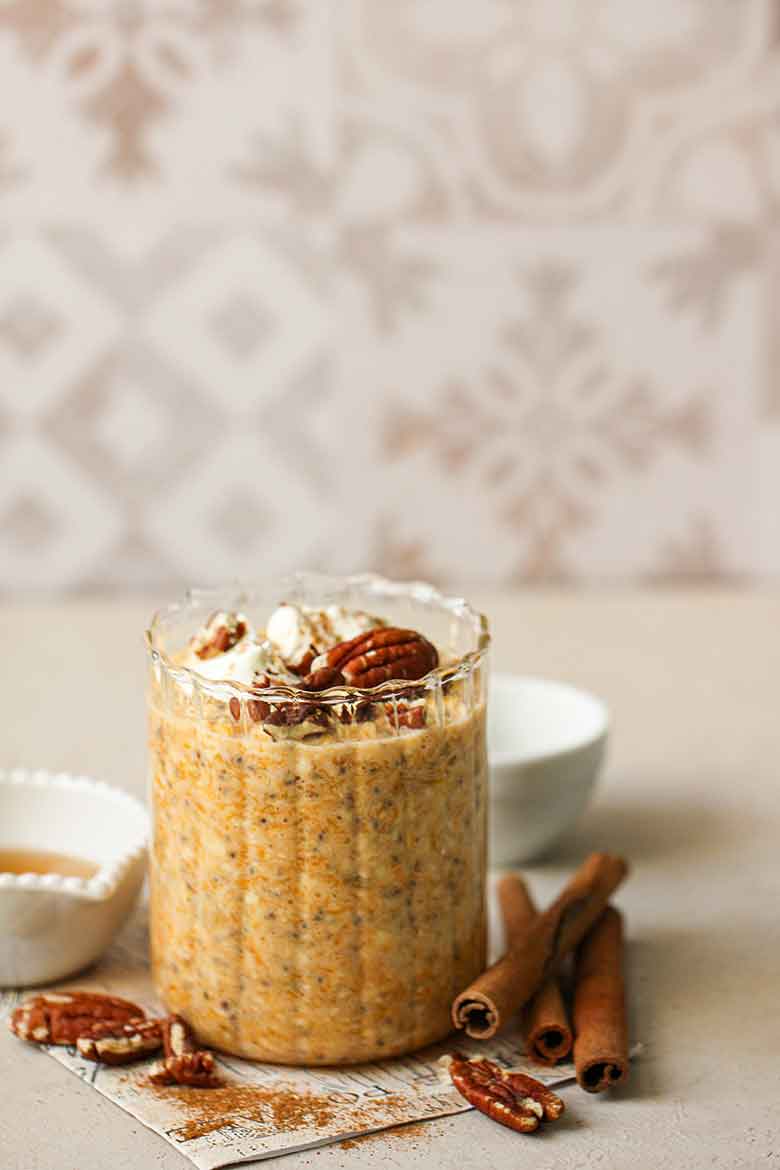 Pumpkin Overnight Oats Without Yogurt