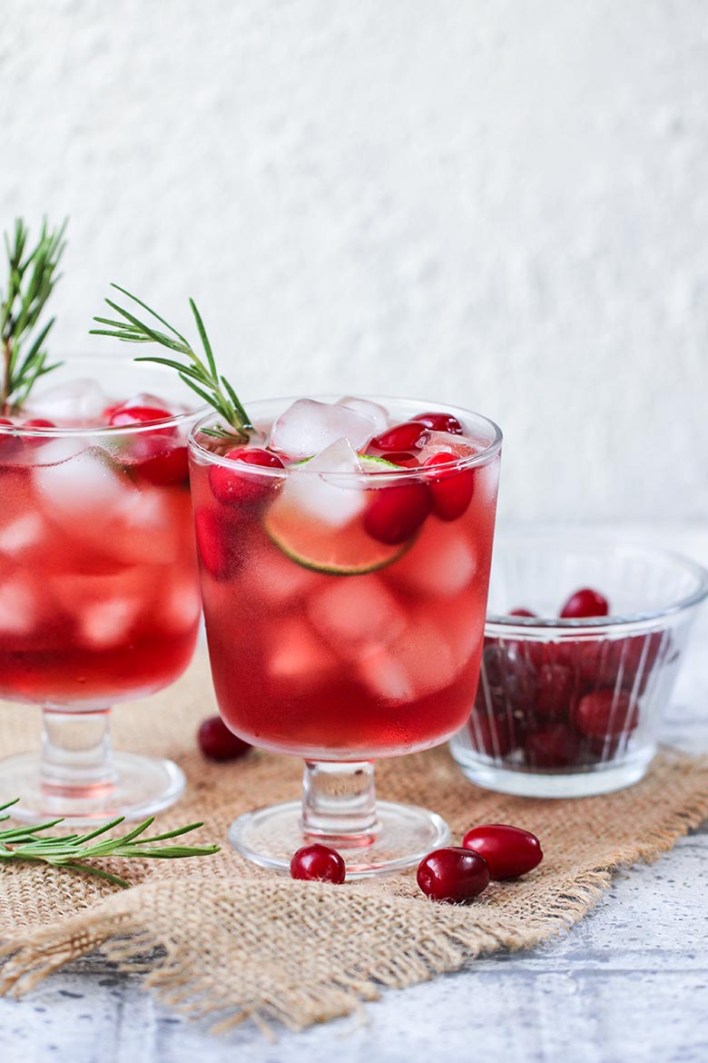 Cranberry Mocktail With Sprite