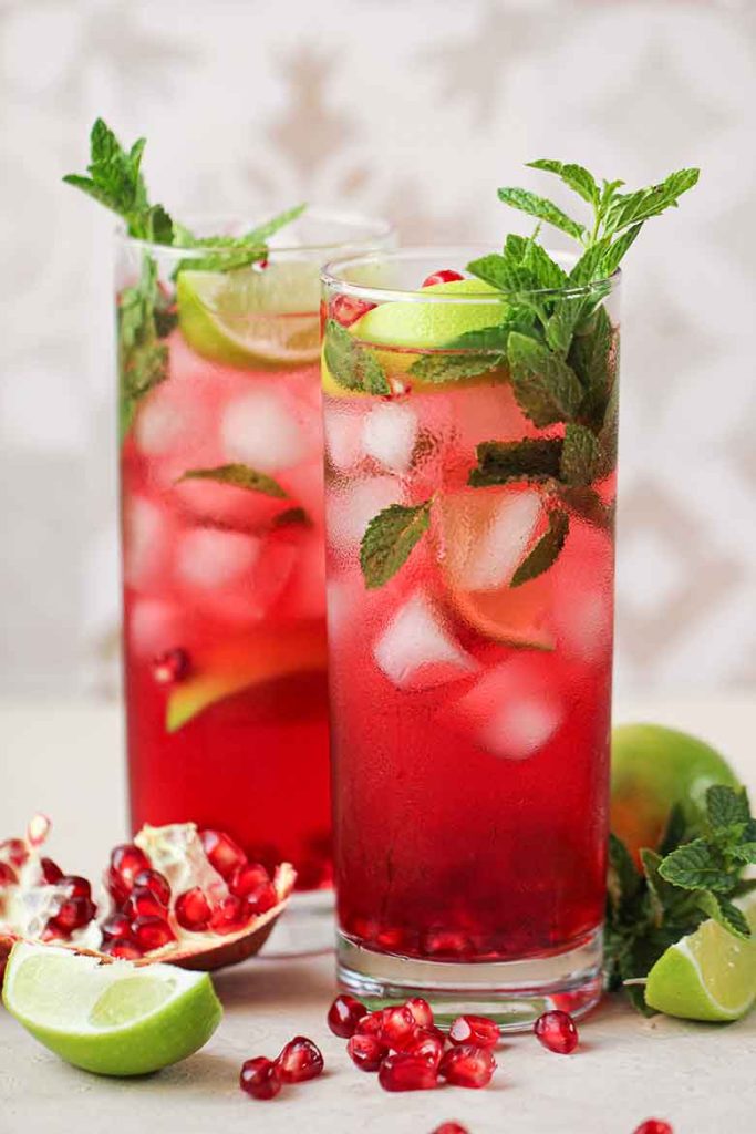 Pomegranate Mojito Mocktail 4177