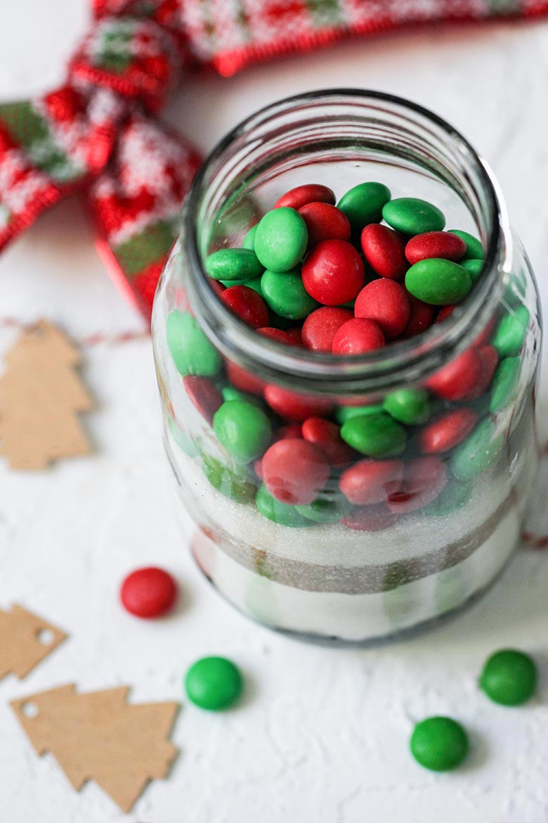 M&M Christmas Cookies In a Jar