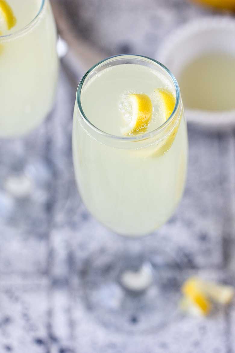 Non-alcoholic French 75 Mocktail